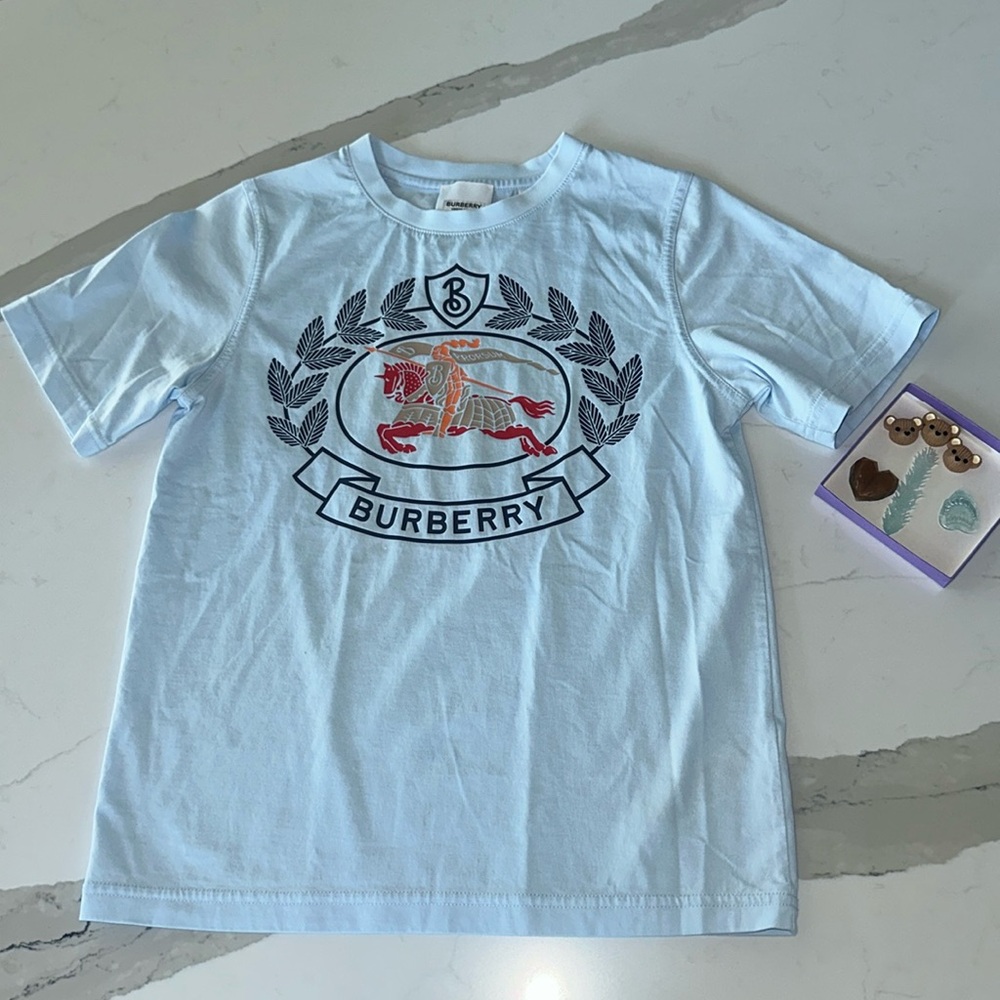 Children’s Burberry motif logo tee shirt sz 8